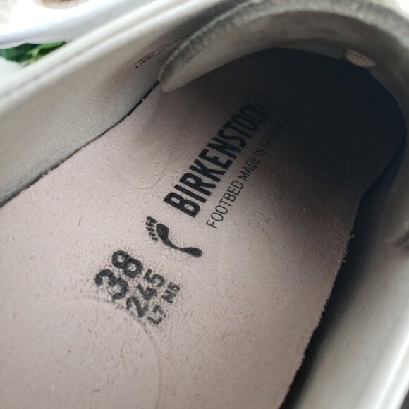 Birkenstock Bend Low Decon Pop Nubuck Leather Suede Taupe Eggshell NWOT sz 8 - Picture 11 of 13